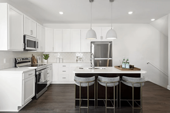 Townhome model kitchen at the espen